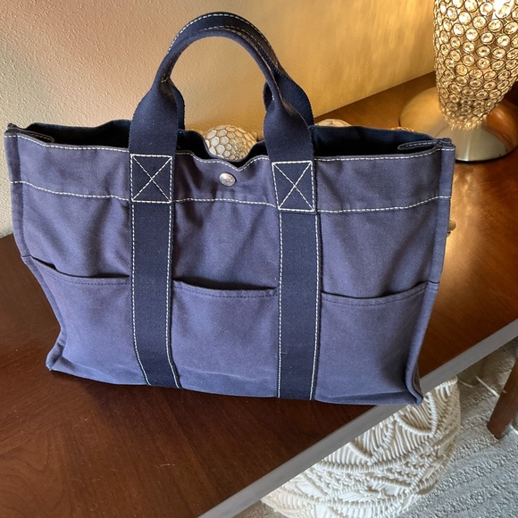 Hermes Handbags - Hermes Toile Fourre Tout MM Denim
